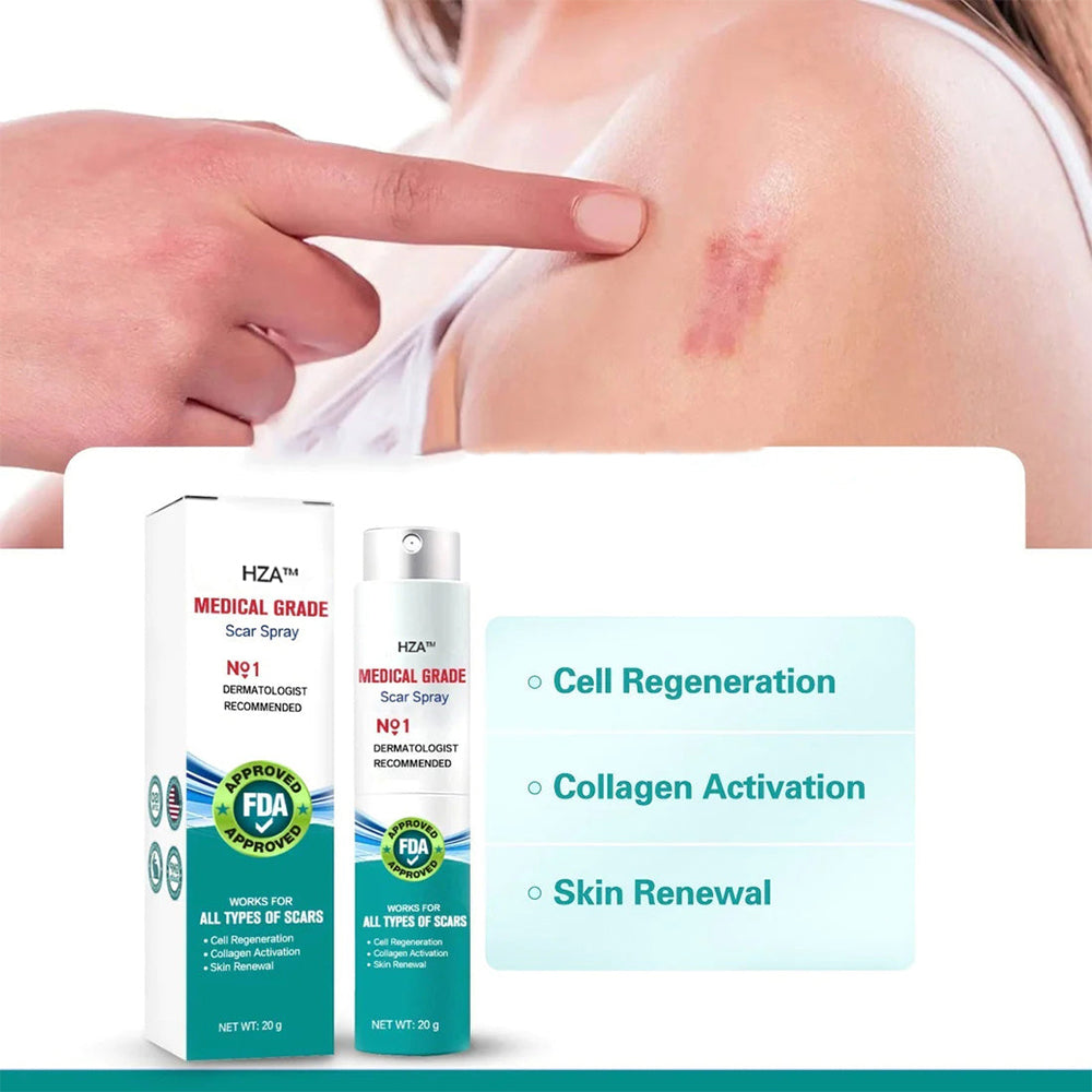 HZA™❤️Advanced Scar Spray For All Types of Scars - For example Acne Scars, Surgical Scars and Stretch Marks ⚡️⚡️⚡️