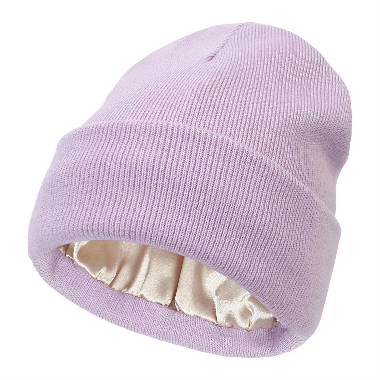 Luxury Satin-Lined Beanie – Protect Your Hair, Stay Warm, Look Chic!