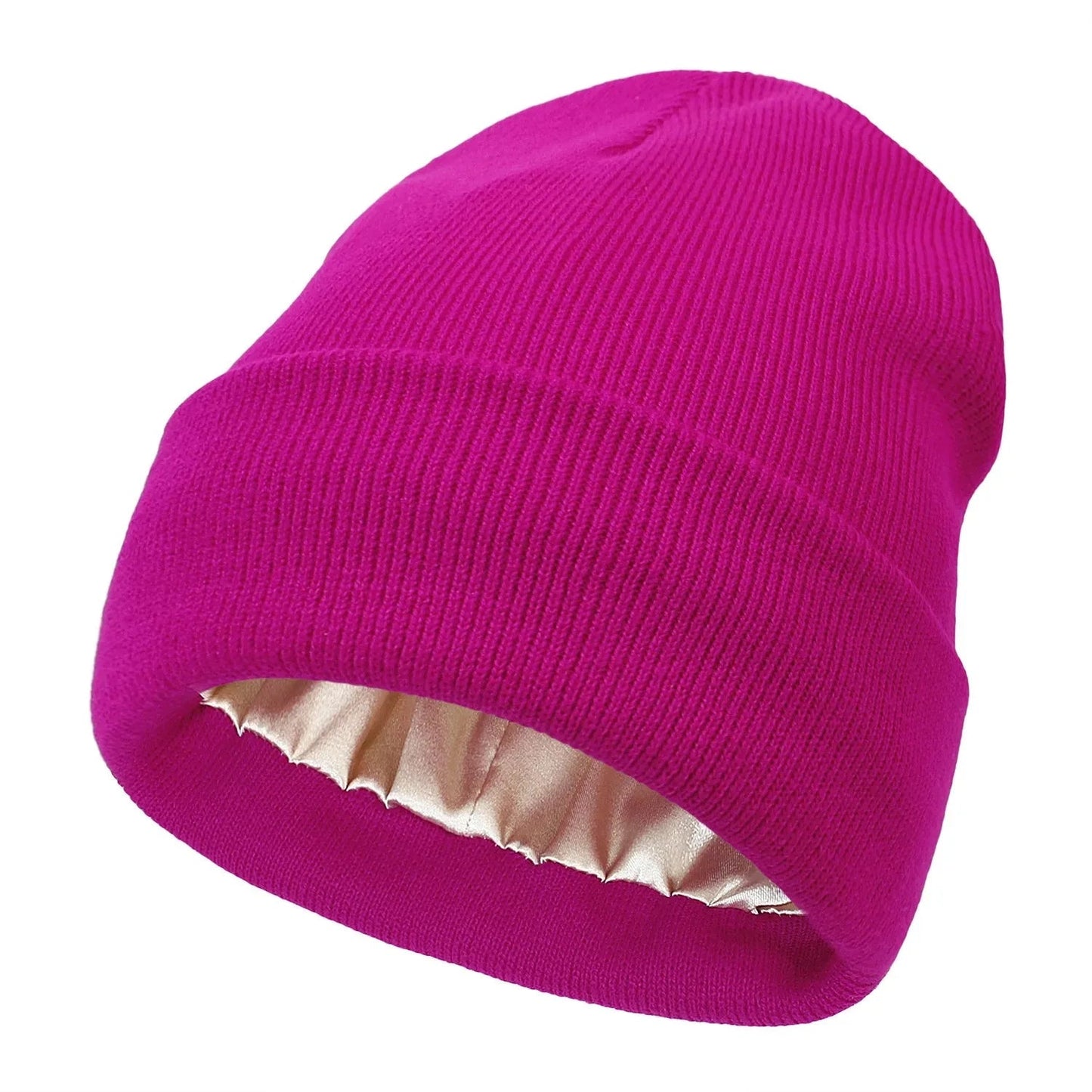 Luxury Satin-Lined Beanie – Protect Your Hair, Stay Warm, Look Chic!