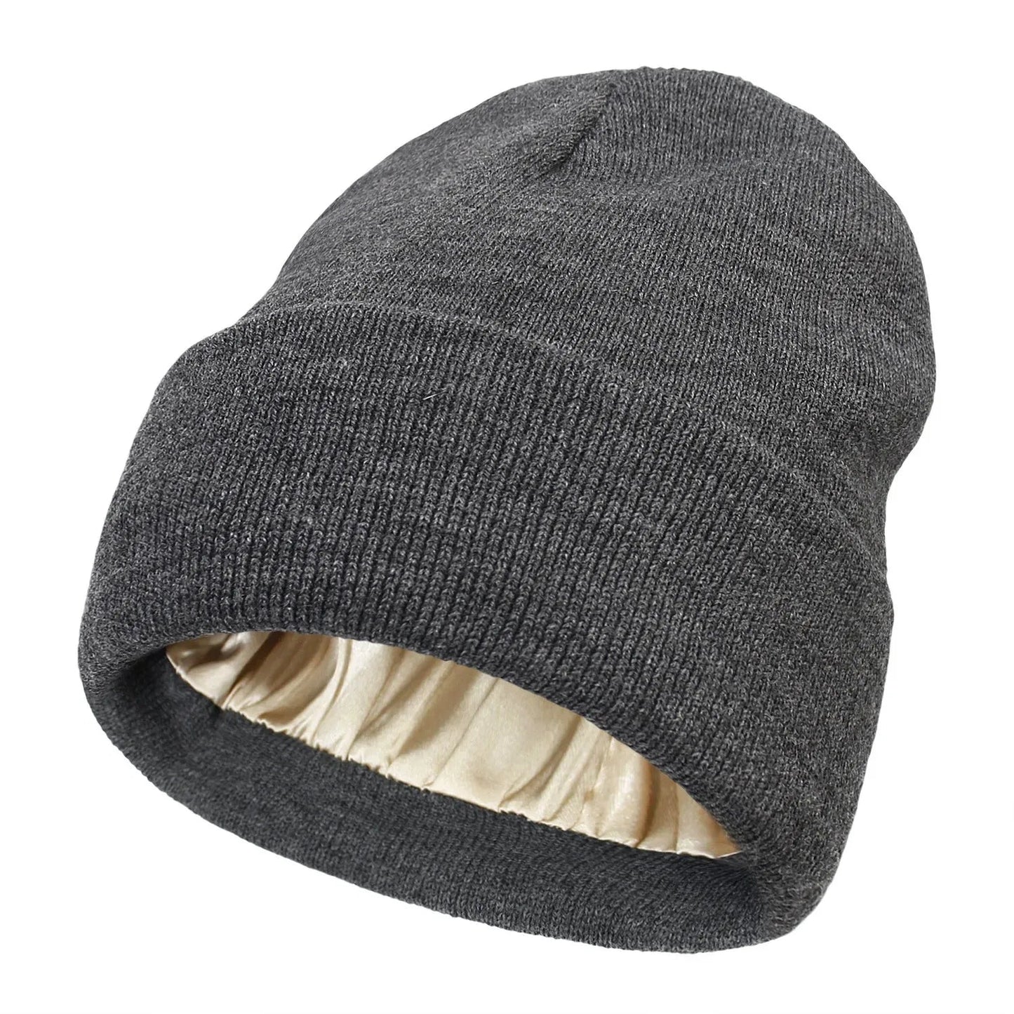 Luxury Satin-Lined Beanie – Protect Your Hair, Stay Warm, Look Chic!
