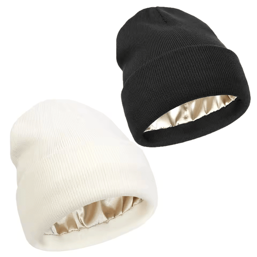 Luxury Satin-Lined Beanie – Protect Your Hair, Stay Warm, Look Chic!