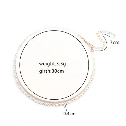 New Simple Imitation Freshwater Pearl Chain Necklace  qlx