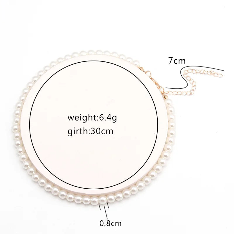 New Simple Imitation Freshwater Pearl Chain Necklace  qlx