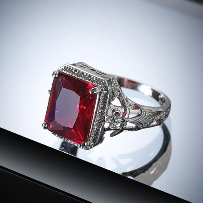 Hollow Engraved Flower Wedding Ring for Women jiaya