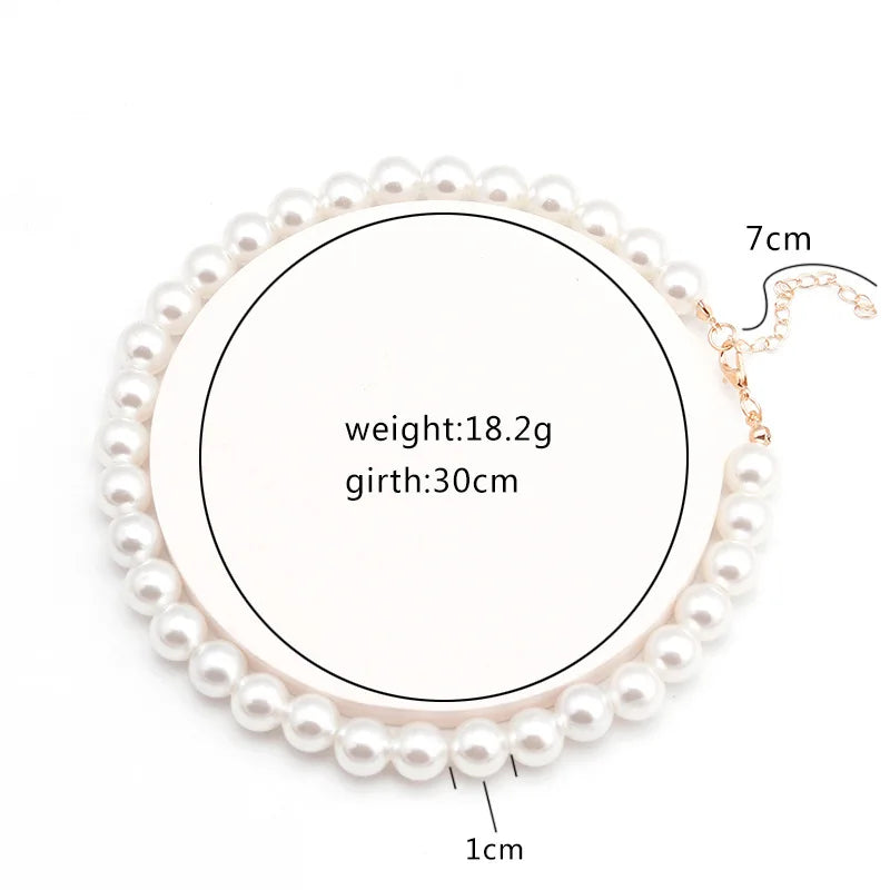 New Simple Imitation Freshwater Pearl Chain Necklace  qlx
