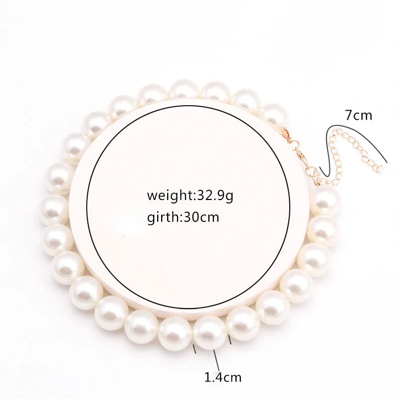 New Simple Imitation Freshwater Pearl Chain Necklace  qlx