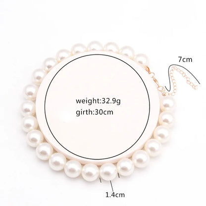 New Simple Imitation Freshwater Pearl Chain Necklace  qlx