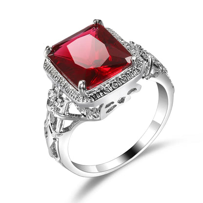 Hollow Engraved Flower Wedding Ring for Women jiaya
